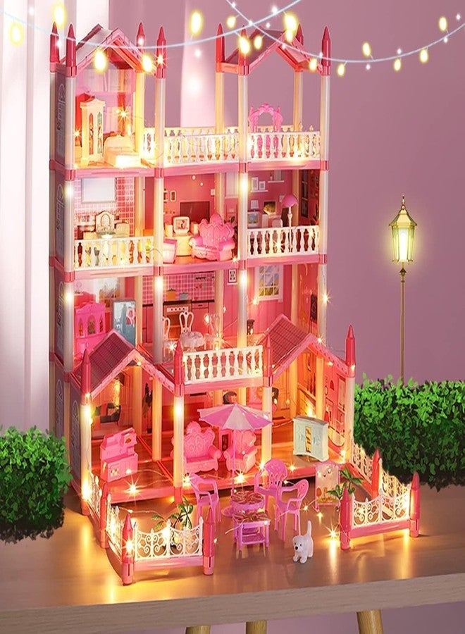 Babelly Latest & New Snow Cottage Dollhouse Playset DIY Winter Home with Furniture & Accessories for Girls for Kids - Image 2